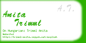 anita trimml business card